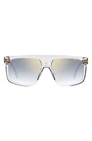 Carrera Eyewear 59mm Flat Top Sunglasses in Crystal/Blue at Nordstrom