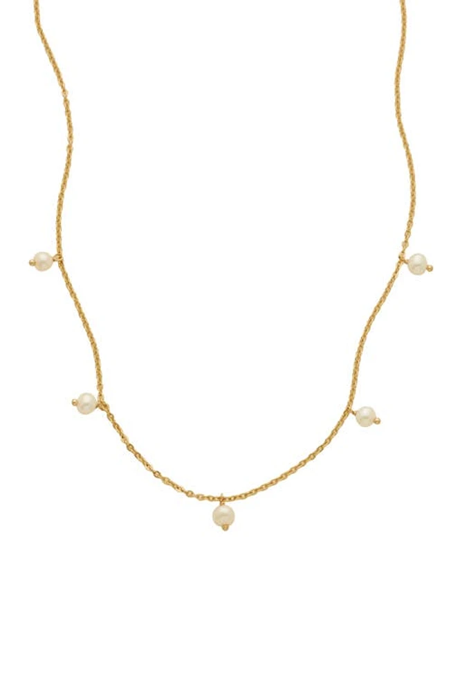 MADE BY MARY Floating Freshwater Pearl Necklace in Gold at Nordstrom