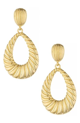 Ettika Teardrop Wave Drop Earrings in Gold at Nordstrom