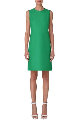 Akris Cotton & Silk Blend Sleeveless Sheath Dress 255 Leaf at Nordstrom,