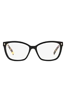 Prada 53mm Rectangular Optical Glasses in Matte Black at Nordstrom