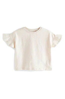 NEXT Kids' Ruffle Sleeve Cotton T-Shirt in White at Nordstrom, Size 3-4Y