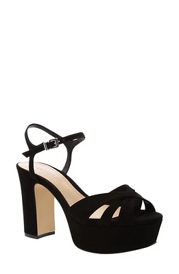 Schutz Keefa Platform Sandal Black Nubuck Leather at Nordstrom,