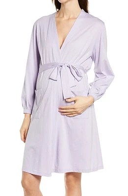 Belabumbum Elle Maternity/Nursing Robe Lilac at Nordstrom,