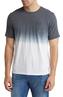 Stone Rose Dip Dye Pocket T-Shirt Black at Nordstrom,