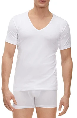 Falke Outlast Deep V-Neck T-Shirt White at Nordstrom,