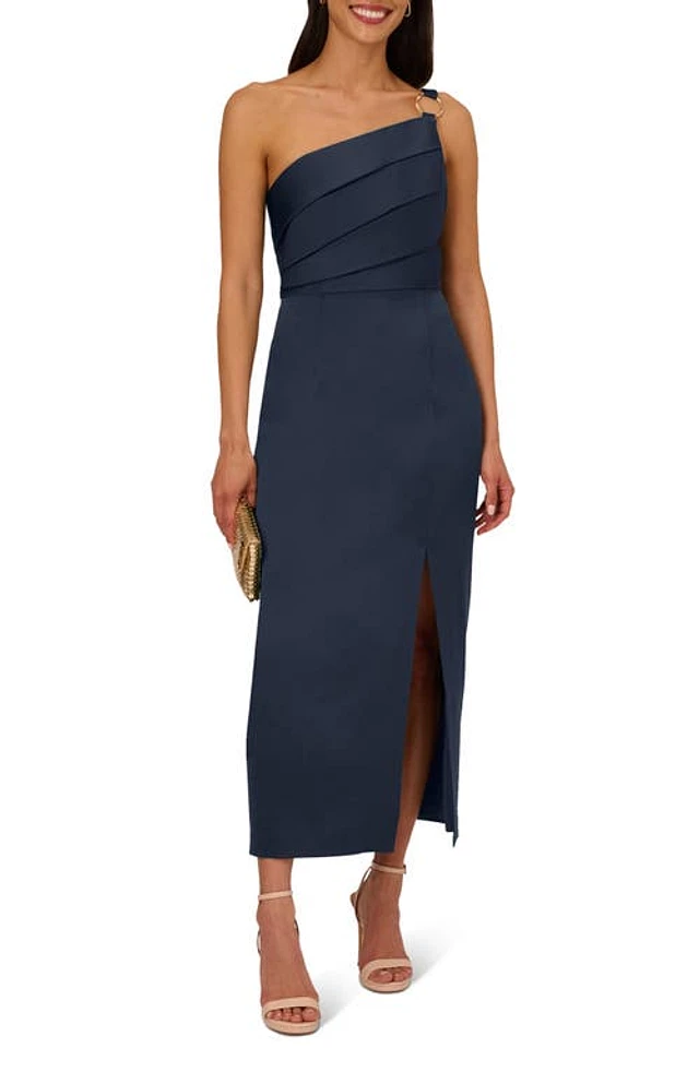 sachin and babi light blue dress Adrianna Papell Women's Mikado Button-Down Dress - Neptune main image 0