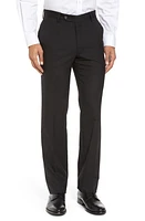 Berle Flat Front Stretch Solid Wool Trousers at Nordstrom