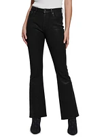 GUESS Sexy Coated Flare Jeans Jet Black Multi at Nordstrom, X 30