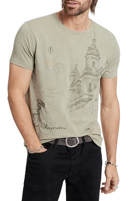 John Varvatos Travelers Cotton Graphic T-Shirt in Spruce at Nordstrom, Size Large