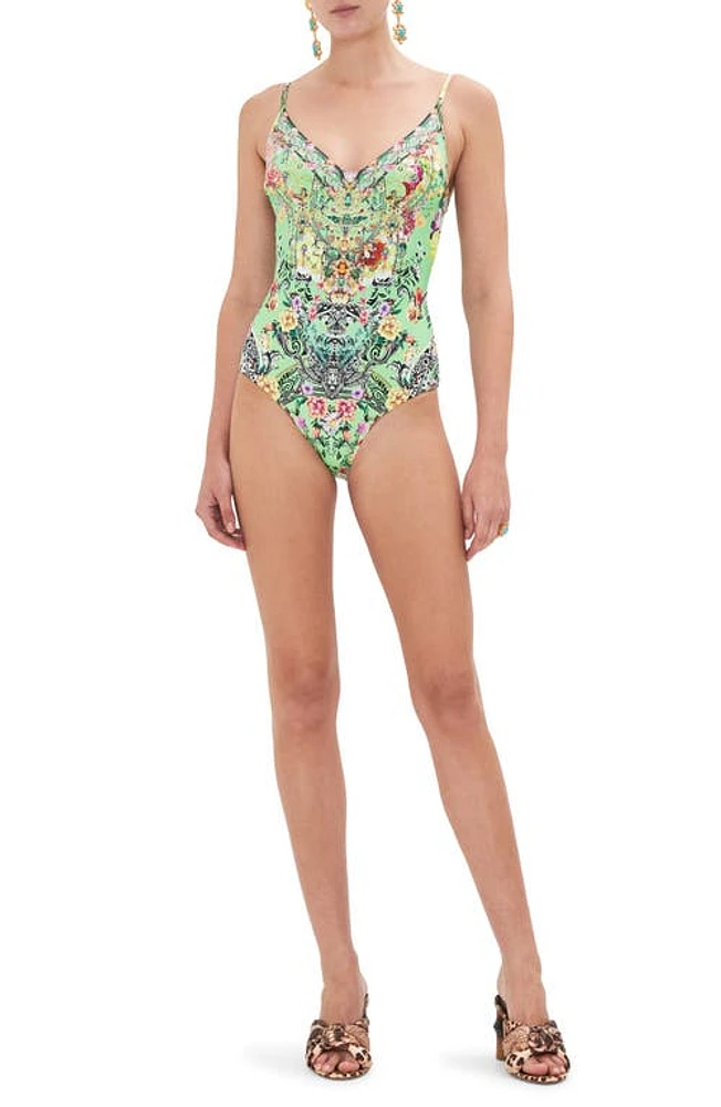 Camilla Porcelain Dream Underwire One-Piece Swimsuit at Nordstrom,