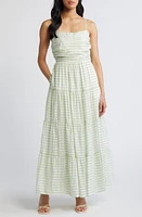 Chelsea28 Textured Stripe Sleeveless Maxi Dress Ivory at Nordstrom,