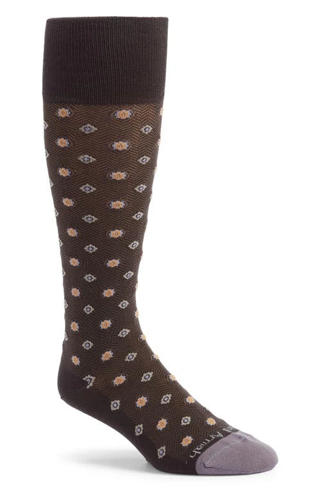 EDWARD ARMAH Medallion Tall Dress Socks in at Nordstrom