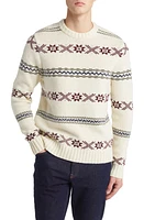 Schott NYC Norwegian Motif Wool Blend Sweater in Off White at Nordstrom, Size Xx-Large