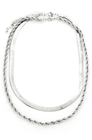 Panacea Set of 2 Chain Necklaces in Silver at Nordstrom