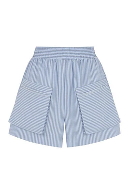 Nocturne Striped Mini Shorts with Pockets in Multi-Colored at Nordstrom