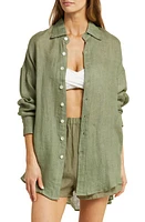 Vitamin A Playa Oversize Linen Cover-Up Shirt at Nordstrom,