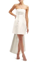 Alfred Sung Oversize Bow Back Strapless Minidress at Nordstrom,