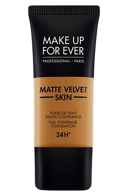 Make Up For Ever Matte Velvet Skin Full Coverage Foundation in Y513-Warm Amber at Nordstrom