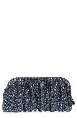 Benedetta Bruzziches La Grande Crystal Embellished Mesh Clutch in Boyfriend Denim at Nordstrom