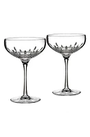 Waterford Lismore Essence Set of 2 Lead Crystal Champagne Saucers in Clear at Nordstrom