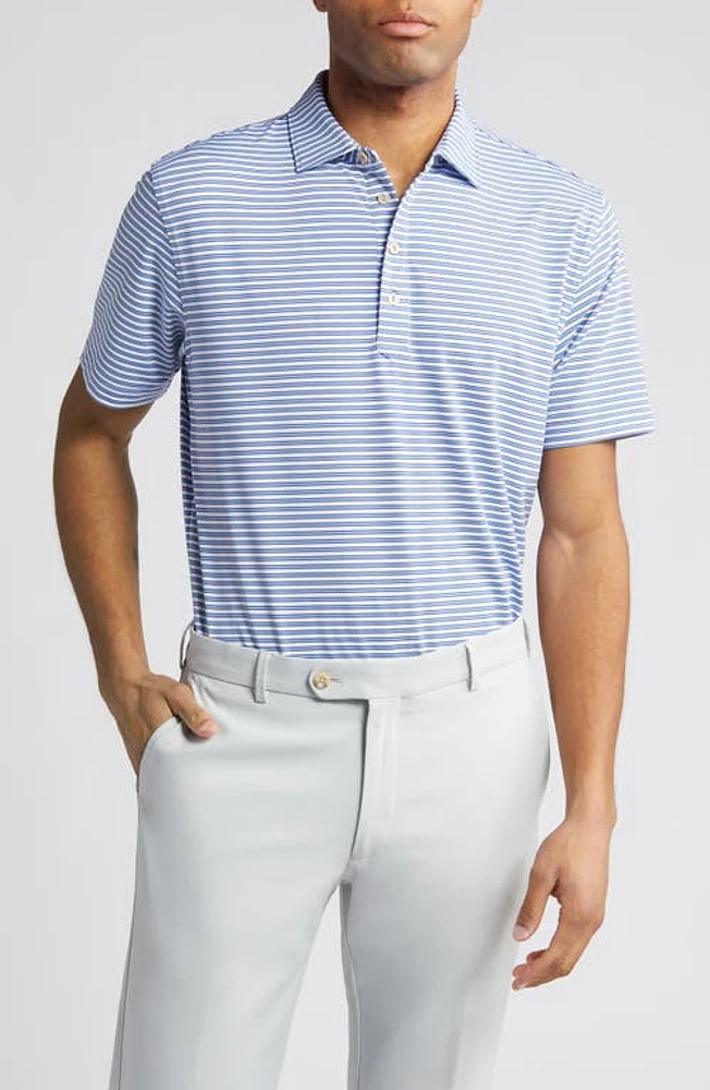 Peter Millar Empire Stripe Performance Golf Polo at Nordstrom,