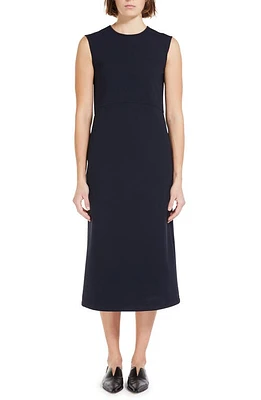 Max Mara Leisure Pagine Sleeveless Midi Dress in Navy at Nordstrom, Size Small