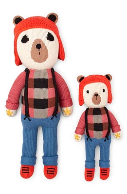 Cuddoll Bernard Bear 20" Hand-Knit Stuffed Animal in Multi at Nordstrom