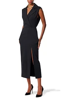 Carolina Herrera Sleeveless Trench Stretch Wool Midi Dress Black at Nordstrom,