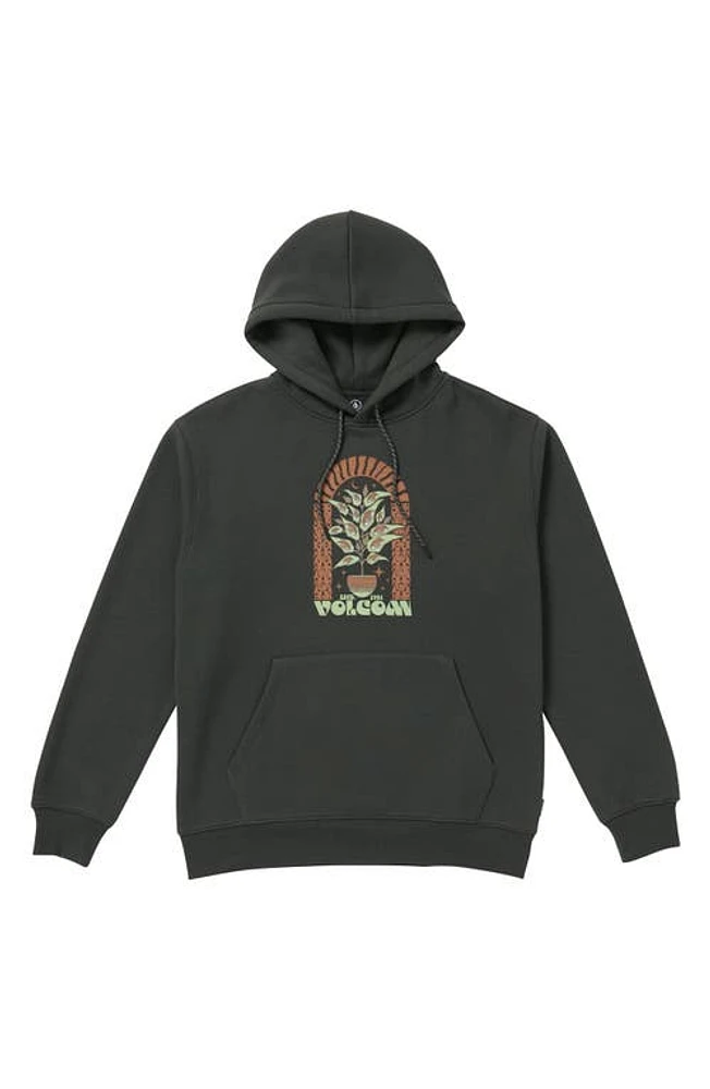 Volcom Earth Tripper Graphic Hoodie in Stealth at Nordstrom, Size X-Large