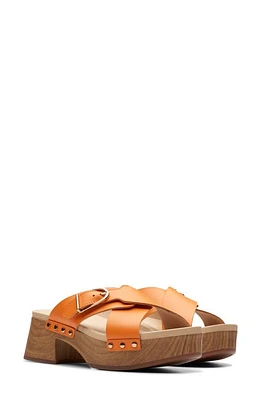 Clarks(r) Sivanne Walk Platform Slide Sandal Leather at Nordstrom