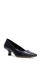 Donald Pliner Croc Embossed Pump Black at Nordstrom,