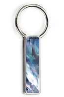 M-Clip Mother-of-Pearl Key Chain in Silver/gray at Nordstrom