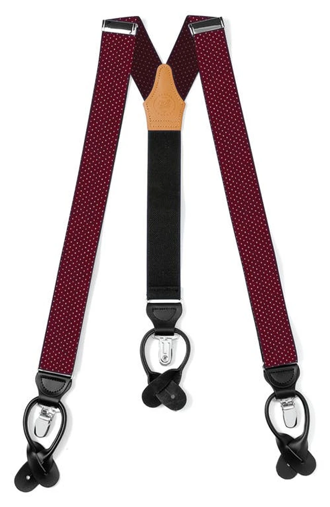 Cufflinks, Inc. Dot Pattern Adjustable Suspenders in Maroon at Nordstrom