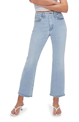 Good American Legs Crop Mini Bootcut Jeans Indigo715 at