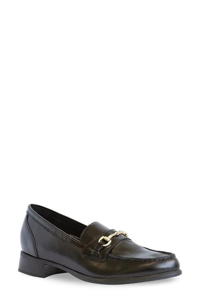 Munro Gryffin Bit Loafer Black Glazed Calf Leather at Nordstrom,