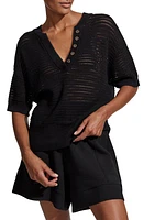 Varley Callie Sheer Knit Cotton Top at Nordstrom,