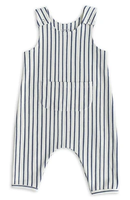 Pehr Stripes Away Organic Cotton Overalls Ink Blue at Nordstrom, M