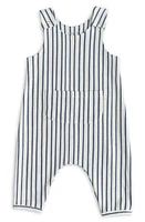 Pehr Stripes Away Organic Cotton Overalls Ink Blue at Nordstrom, M