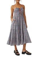 Free People Going Steady Ruffle Sundress Taupe Combo at Nordstrom,