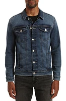 Mavi Jeans Frank Denim Trucker Jacket Dark Foggy Feather Blue at Nordstrom, R