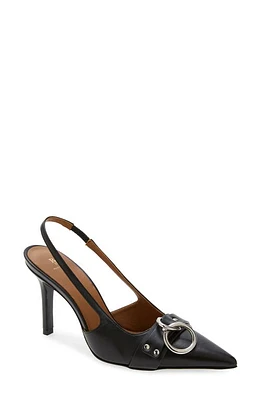 R13 Pointed Toe Slingback Pump Black at Nordstrom,