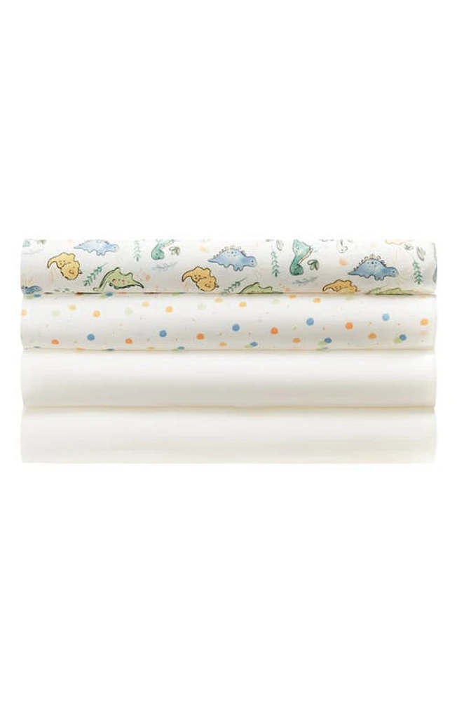 Under the Nile Assorted 4-Pack Organic Cotton Burp Cloths in Cherries at Nordstrom