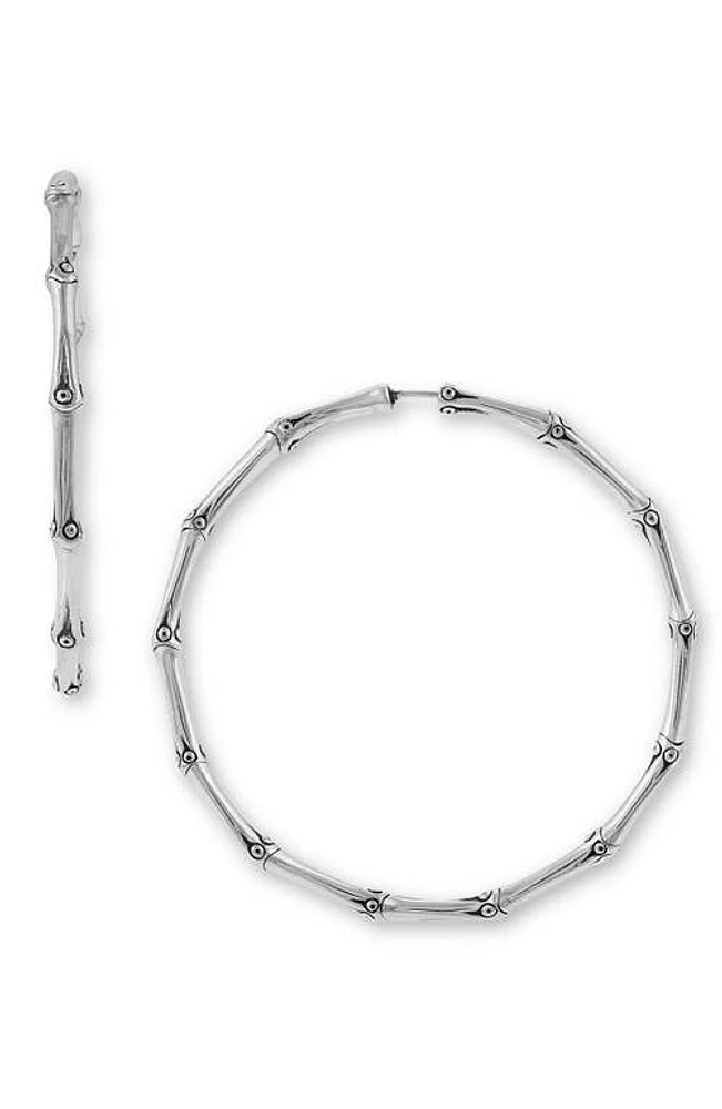 John Hardy 'Bamboo' Large Hoop Earrings in Silver at Nordstrom