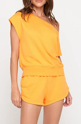 Spiritual Gangster La Vida Short Sleeve Cotton Blend Pullover Mango at Nordstrom,