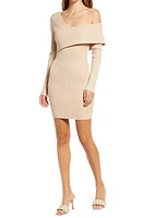 bebe Asymmetrical Off the Shoulder Sweater Dress at Nordstrom,