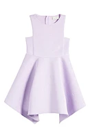 Baker by Ted Kids' Embossed Handkerchief Hem Scuba Dress Purple at Nordstrom,