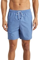 Peter Millar Gitano Micropattern Swim Trunks Navy at Nordstrom,