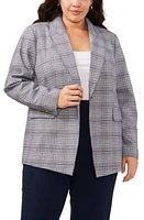 halogen(r) Plaid Notch Lapel Blazer Classic Navy at Nordstrom,