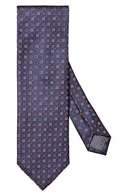 Eton Geometric Medallion Silk Tie in Navy at Nordstrom